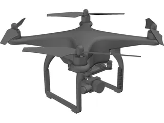 DJI Phantom 3 Drone 3D Model preview