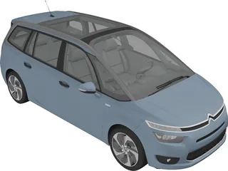 Citroen Grand C4 Picasso (2014) 3D Model preview