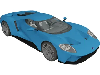 Ford GT (2017) 3D Model preview