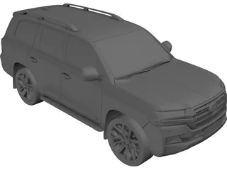 Toyota Land Cruiser 200 (2016) 3D Model preview