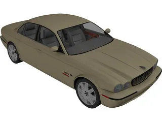 Jaguar XJR (2004) 3D Model preview
