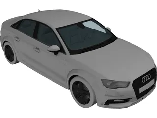 Audi A3 Sedan (2013) 3D Model preview