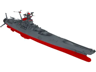 Space Battleship Yamato 3D Model preview