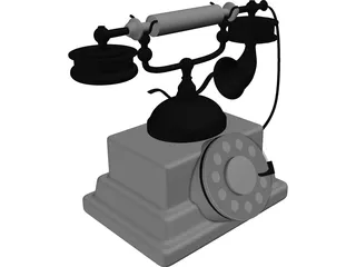 Antique Telephone 3D Model preview