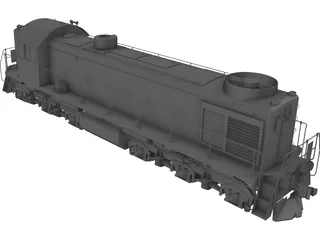 Diesel Locomotive TEM2 3D Model preview