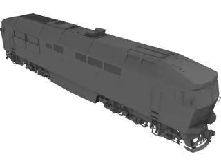 Diesel Locomotive TEP70 3D Model preview