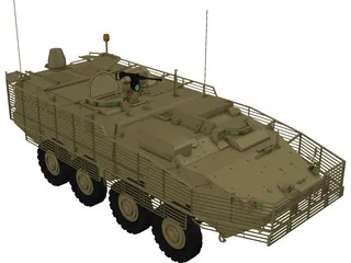 Stryker M1130 Command Vehicle 3D Model preview
