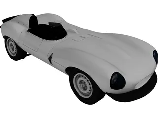 Jaguar D-Type (1956) 3D Model preview