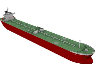 Panamax Oil Tanker 3D Model preview