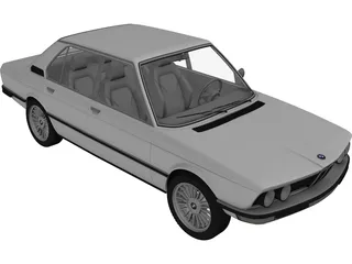 BMW 528i E12 3D Model preview