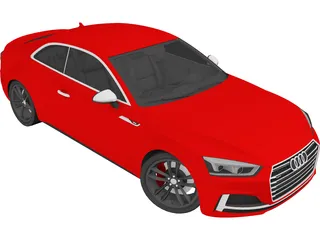 Audi S5 Coupe (2017) 3D Model preview