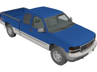 GMC Sierra Extended Cab (1999) 3D Model preview