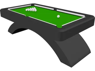 Pool Table 3D Model preview