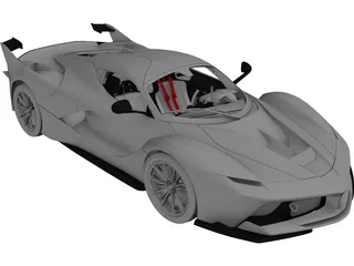 Ferrari FXX-K (2016) 3D Model preview