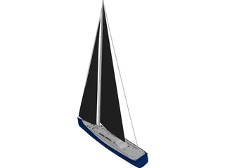 Sailboat 3D Model preview