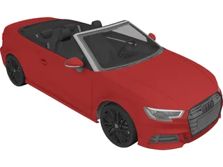 Audi A3 Cabriolet (2017) 3D Model preview