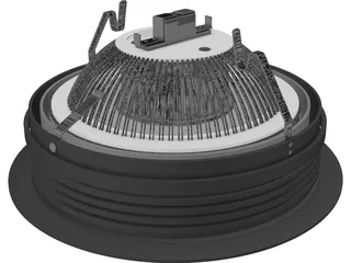 LED Recessed Ceiling Fixture 3D Model preview