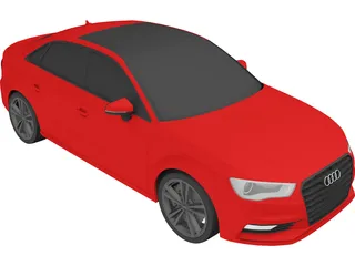 Audi A3 Sedan 2.0 TFSI (2015) 3D Model preview