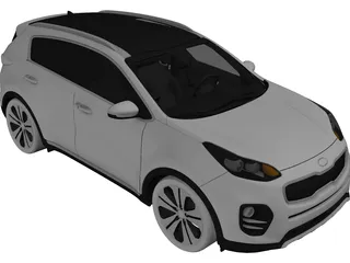 Kia Sportage (2017) 3D Model preview