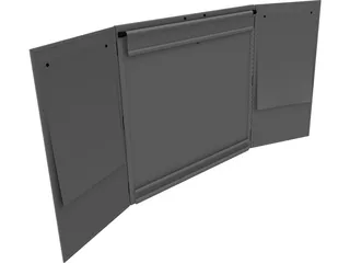 Openable Whiteboard 3D Model preview