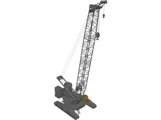 Liebherr LR1400/1 440t Crane 3D Model preview