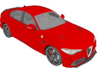 Alfa Romeo Giulia Quadrifoglio (2016) 3D Model preview