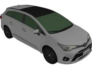 Toyota Avensis Wagon (2017) 3D Model preview
