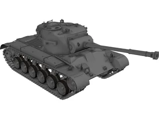 M26 Pershing Heavy Tank 3D Model preview