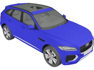 Jaguar F-Pace S (2017) 3D Model preview