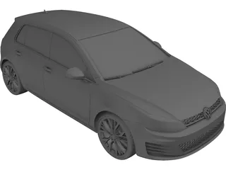 Volkswagen Golf GTI (2010) 3D Model preview