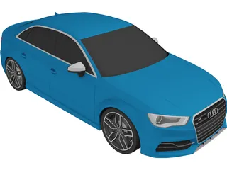 Audi S3 Sedan (2018) 3D Model preview