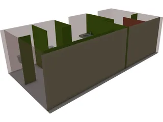 Male and Female Toilet 3D Model preview