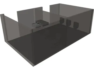 Accessible Space Toilets 3D Model preview