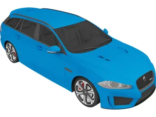 Jaguar XFR-S Sportbrake (2015) 3D Model preview