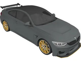BMW M4 GTS F82 (2016) 3D Model preview