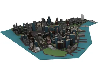 New York Lower Manhattan 3D Model preview