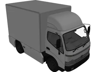 Hino 300 Series Cab Box (2012) 3D Model preview