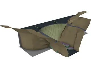 River Hoover Dam 3D Model preview