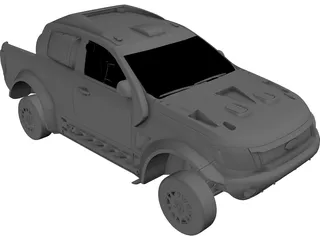 Ford Ranger Rally 3D Model preview