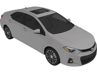 Toyota Corolla S (2014) 3D Model preview