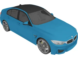BMW M3 F30 Sedan (2015) 3D Model preview