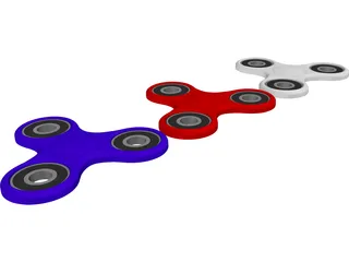 Fidget Hand Spinner 3D Model preview