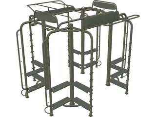 Gym Equipment 3D Model preview