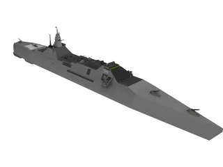 TF-3000 Kanuni Cruiser 3D Model preview