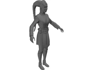 Jedi Twilek Padawan 3D Model preview