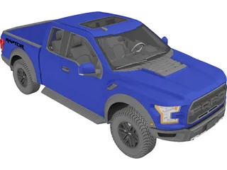 Ford F-150 Raptor (2017) 3D Model preview