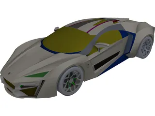 Lykan Hypersport 3D Model preview