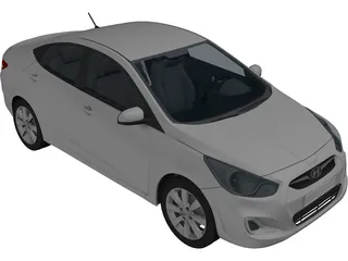 Hyundai Accent (2009) 3D Model preview