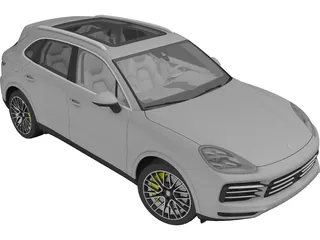 Porsche Cayenne S (2018) 3D Model preview