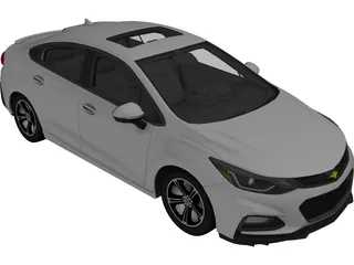 Chevrolet Cruze RS (2018) 3D Model preview